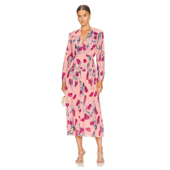 Diane Von Furstenberg Link dress size L in Pink Poppy maxi dress Revolve - Picture 1 of 9